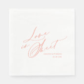 Love Is Sweet Napkin beroemd gemaakt door Elegant  Servet (Voorkant)