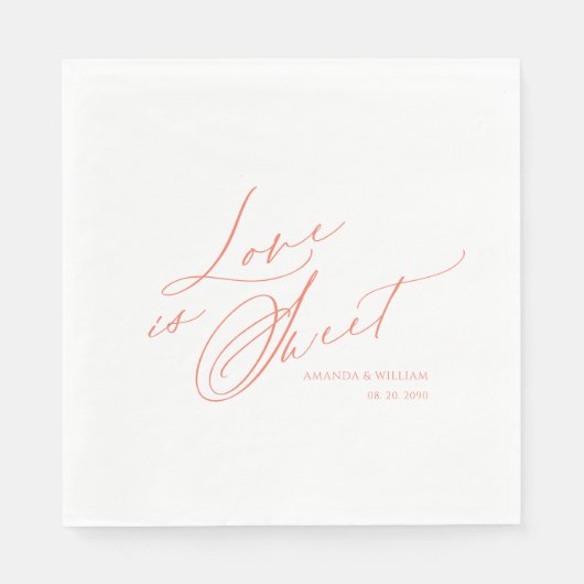 Love Is Sweet Napkin beroemd gemaakt door Elegant  Servet (Voorkant)