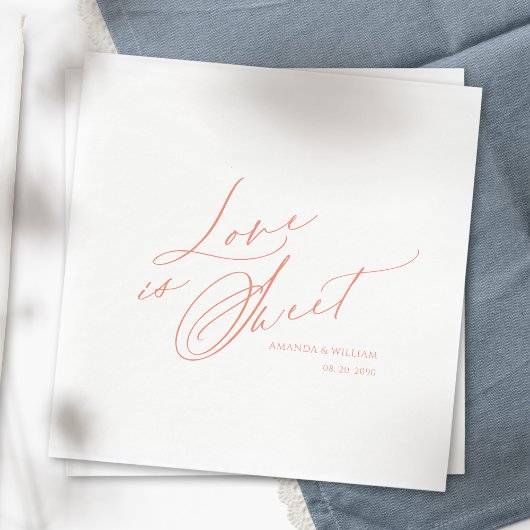 Love Is Sweet Napkin beroemd gemaakt door Elegant  Servet