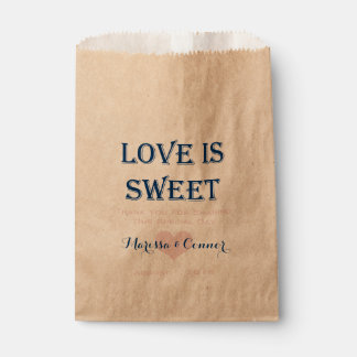Love is Sweet Navy and Pink Wedding Bags Bedankzakje