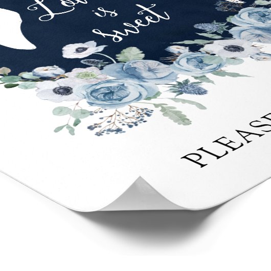 Love is Sweet Neem een Treat Bridal Tea Shower Poster (Hoek)