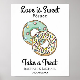 Love is Sweet Neem een Treat Donut Bar Poster