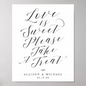 Love is Sweet Neem een Treat Script Weddenschap Si Poster (Voorkant)