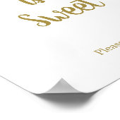 Love is Sweet Occasion Sign in Gold Confetti Stipp Poster (Hoek)