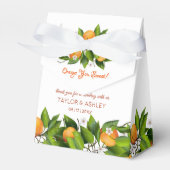 Love is Sweet Oranje Citrus Fruit | Weddenschap Bedankdoosjes (Voorkant Zijde)