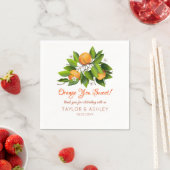 Love is Sweet Oranje Citrus Fruit | Weddenschap Servet (Insitu)