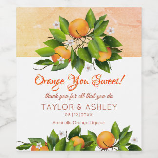 Love is Sweet Oranje Fruit Wijn Etiket