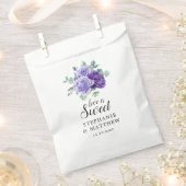 Love Is Sweet Paarse Bloemen Eucalyptus Bruiloft Bedankzakje (Geknipt)