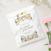Love is Sweet Peach Floral Snoep Buffet Wedding Bedankzakje (Gezegeld)