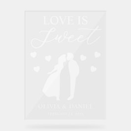 Love is Sweet Personalized Wedding Acryl Bord
