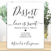 Love is Sweet Personalized Wedding Dessert Bar Poster