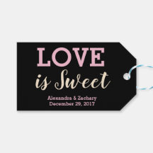 Love is Sweet Pink Champagne Wedding Snoep Favor