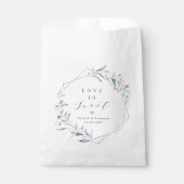 Love is Sweet Roos Gold Dusty Blue Greenery Bedankzakje (Voorkant)