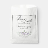 Love is Sweet Rustic Eucalyptus & Lavender Wedding Bedankzakje (Voorkant)