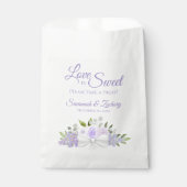 Love is Sweet Rustic Lavender Paarse Rozen Wedding Bedankzakje (Voorkant)