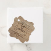 Love is Sweet Rustic Wedding Bedankjes Labels (In situ)