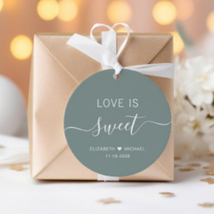 Love Is Sweet Salie Groene Trouw Bedankjes Labels