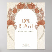 Love is Sweet Sign William Morris Pattern Poster (Voorkant)