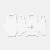 Love is sweet simple elegant script wedding bedankdoosjes (Uitgevouwen)