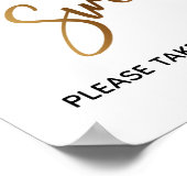 Love is Sweet Simple Gold Typography Sign Poster (Hoek)