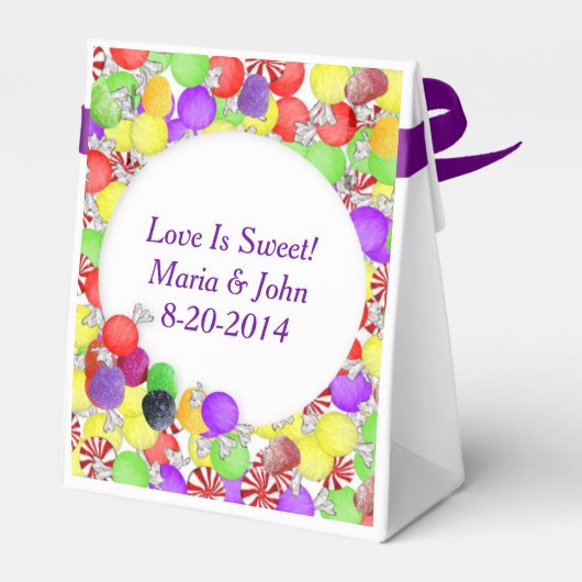 Love is Sweet Snoep Favor Box Bedankdoosjes (Achterkant)
