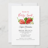 Love is Sweet Strawberry Brunch Wedding Kaart (Voorkant)