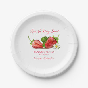 Love is Sweet Strawberry Fruit   Weddenschap Papieren Bordje
