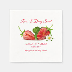 Love is Sweet Strawberry Fruit   Weddenschap Servet
