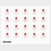 Love is Sweet Strawberry Jam | Weddenschap Ronde Sticker (Vel)