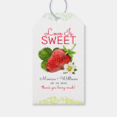 Love is Sweet Strawberry Jam Wedding Cadeaulabel (Voorkant)