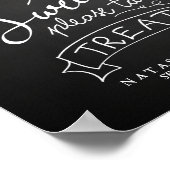 Love is Sweet String Lights Chalkboard Wedding Poster (Hoek)