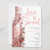 Love is Sweet Summer Champagne Strawberries Kaart (Voorkant)