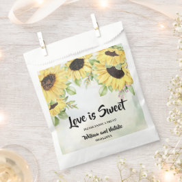 Love is Sweet Sunflower Wedding Treat Bedankzakje