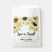 Love is Sweet Sunflower Wedding Treat Bedankzakje (Voorkant)