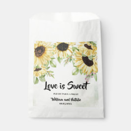Love is Sweet Sunflower Wedding Treat Bedankzakje
