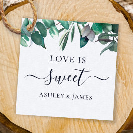 Love is Sweet Tag, Handmade Gift Tag, Wedding Bedankjes Labels