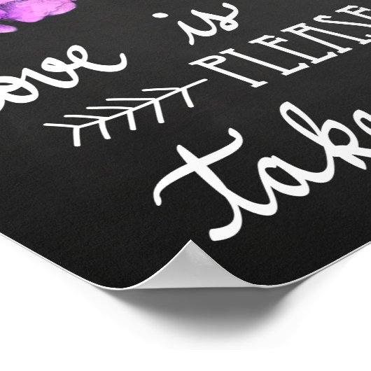 Love is Sweet take a Treat Chalkboard Wedding Poster (Hoek)