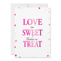 Love is Sweet Take a Treat Sign | Magenta Confetti