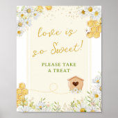 Love is Sweet Take Treat Bumblebee Vrijgezellenfee Poster (Voorkant)