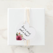 Love Is Sweet Treat Bourgondië Flowers Vrijgezelle Bedankjes Labels (In situ)