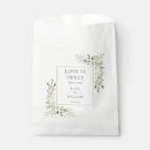 Love is Sweet Treat Greenery Wedding Bedankzakje (Voorkant)