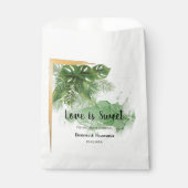 Love is Sweet Tropical Palm Wedding Treat Bedankzakje (Voorkant)