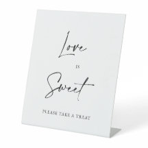 Love Is Sweet Trouw Dessertbar Bord Minimalistisch