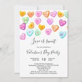 Love is Sweet Valentijnsdag Party Invitation Kaart (Voorkant)
