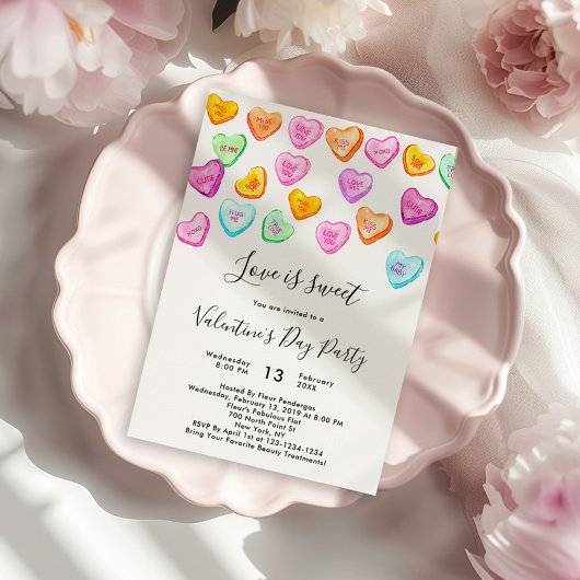 Love is Sweet Valentijnsdag Party Invitation Kaart