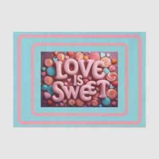 Love Is Sweet Valentine Wedding Typography Tissuepapier