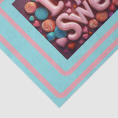 Love Is Sweet Valentine Wedding Typography Tissuepapier (Detail)