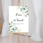 Love is Sweet Waterverf Eucalyptus Greenery Sign Poster