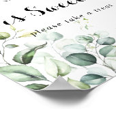 Love is Sweet Waterverf Eucalyptus Greenery Sign Poster (Hoek)