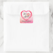 Love is Sweet | Weddenschap Vierkante Sticker (Tas)